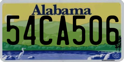 AL license plate 54CA506