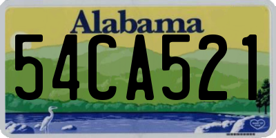 AL license plate 54CA521