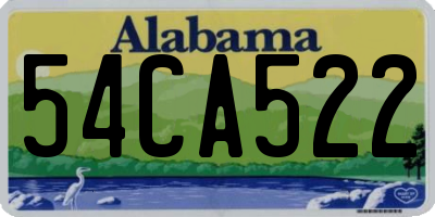AL license plate 54CA522