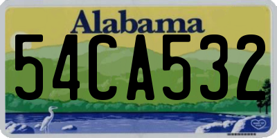 AL license plate 54CA532
