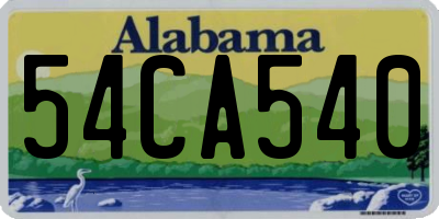 AL license plate 54CA540