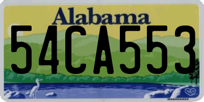 AL license plate 54CA553
