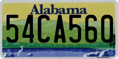 AL license plate 54CA560