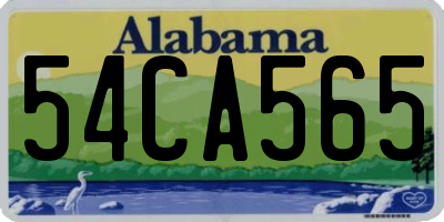 AL license plate 54CA565