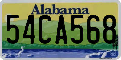 AL license plate 54CA568