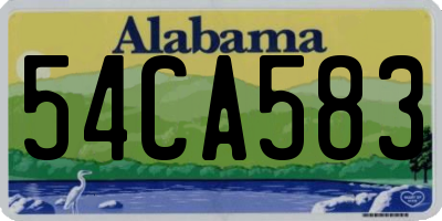 AL license plate 54CA583