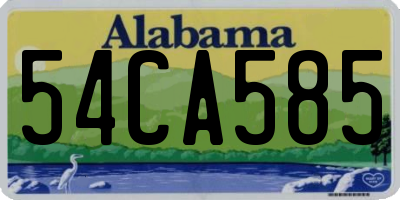 AL license plate 54CA585