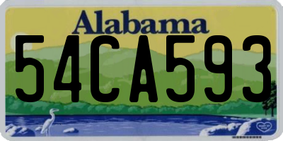 AL license plate 54CA593