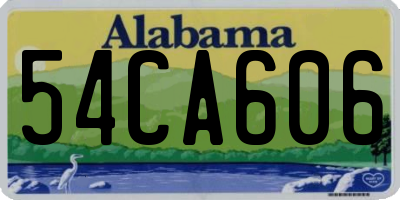 AL license plate 54CA606