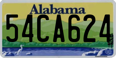 AL license plate 54CA624