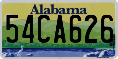AL license plate 54CA626