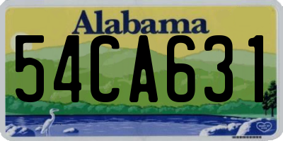AL license plate 54CA631