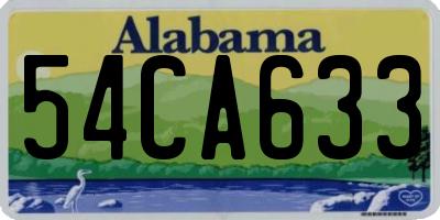 AL license plate 54CA633