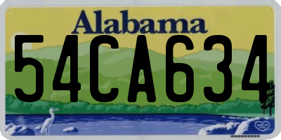 AL license plate 54CA634