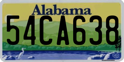 AL license plate 54CA638