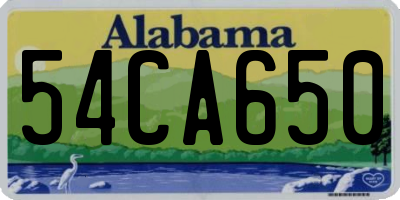 AL license plate 54CA650