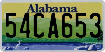 AL license plate 54CA653