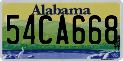 AL license plate 54CA668