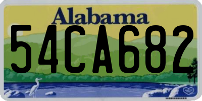 AL license plate 54CA682