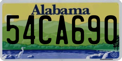 AL license plate 54CA690