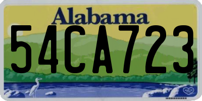 AL license plate 54CA723