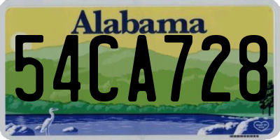 AL license plate 54CA728