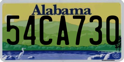 AL license plate 54CA730