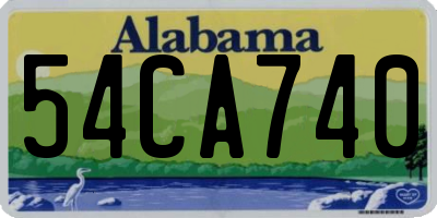 AL license plate 54CA740