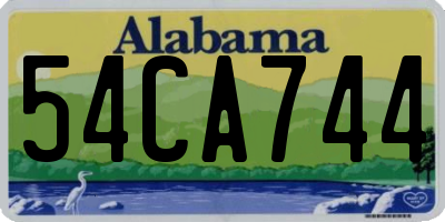 AL license plate 54CA744