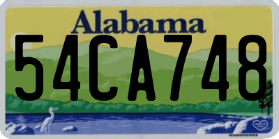 AL license plate 54CA748