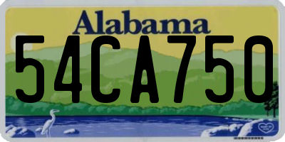 AL license plate 54CA750