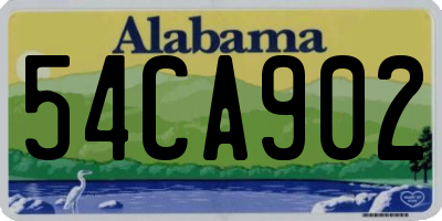 AL license plate 54CA902