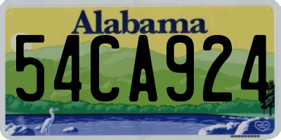 AL license plate 54CA924