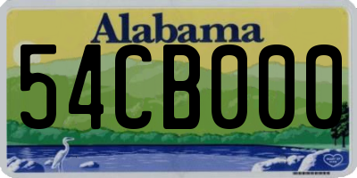 AL license plate 54CB000
