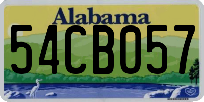 AL license plate 54CB057