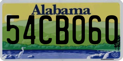 AL license plate 54CB060