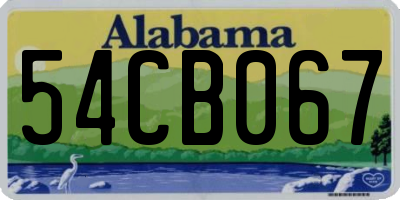 AL license plate 54CB067