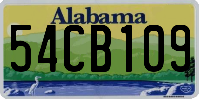 AL license plate 54CB109