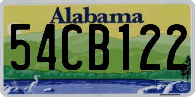 AL license plate 54CB122