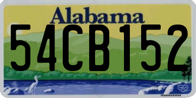 AL license plate 54CB152