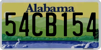 AL license plate 54CB154