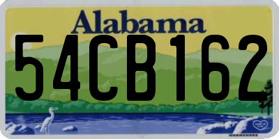 AL license plate 54CB162