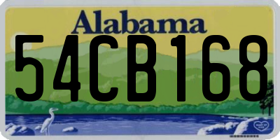 AL license plate 54CB168