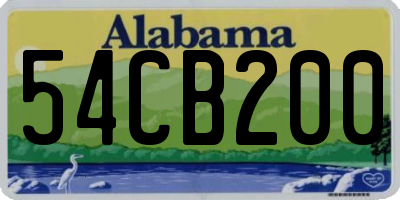 AL license plate 54CB200