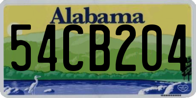 AL license plate 54CB204