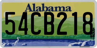 AL license plate 54CB218