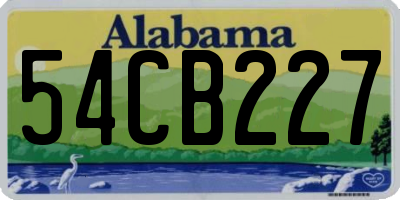 AL license plate 54CB227