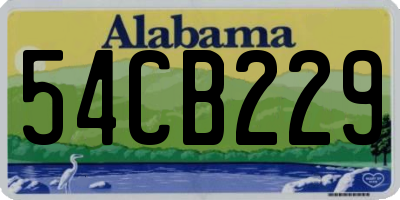 AL license plate 54CB229