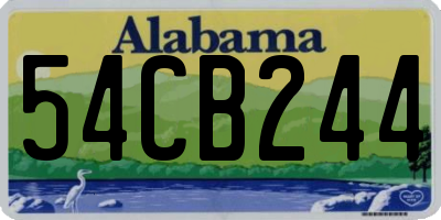 AL license plate 54CB244