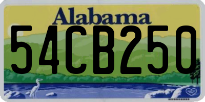 AL license plate 54CB250
